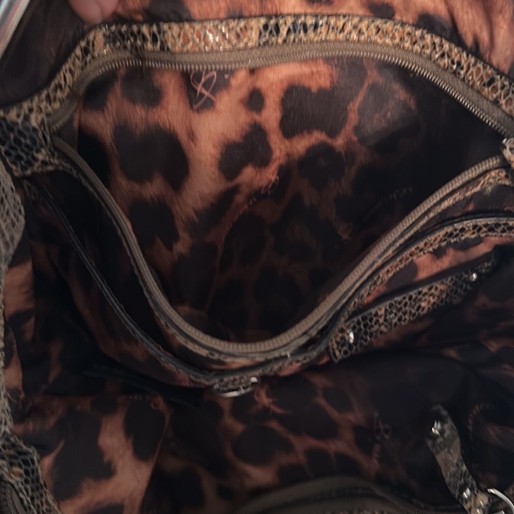 B Markowsky Leather Heavy Python Bag - image 6